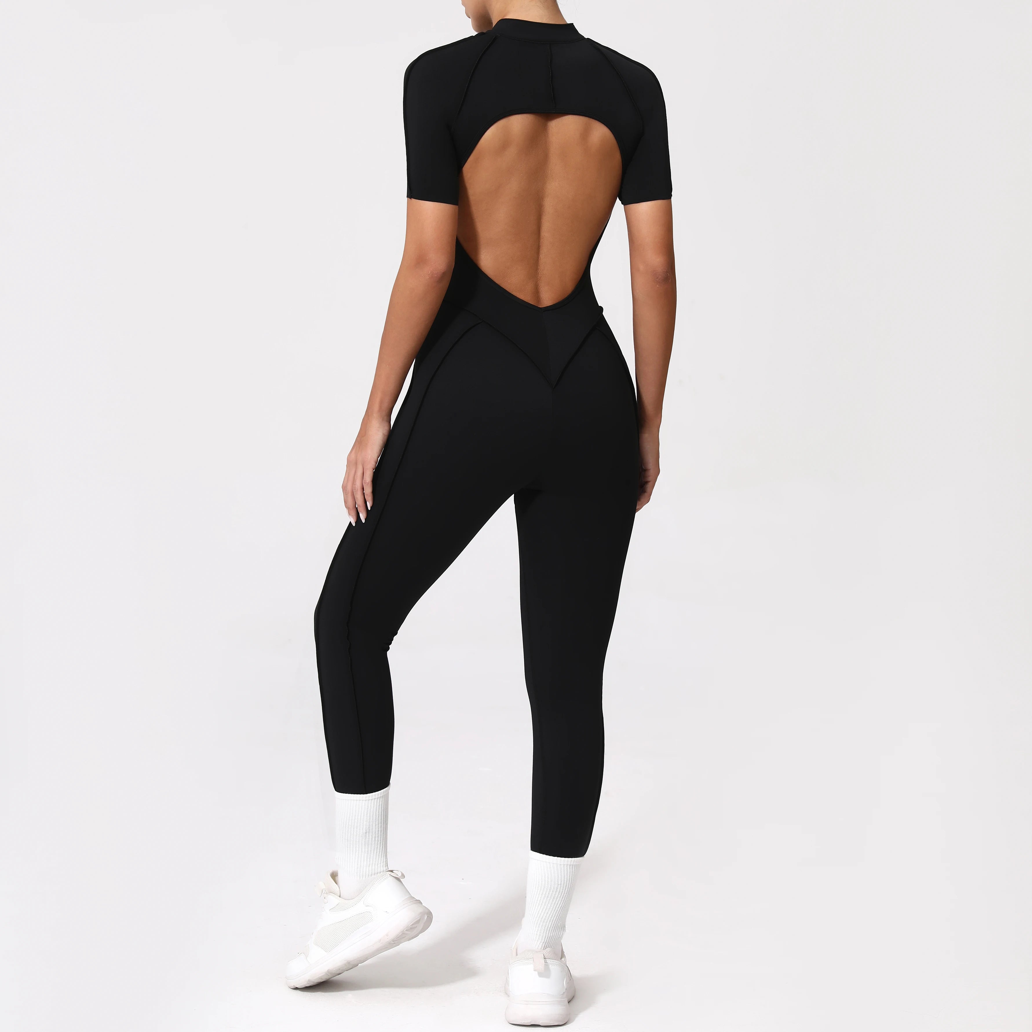 Zipper Back Bodysuit