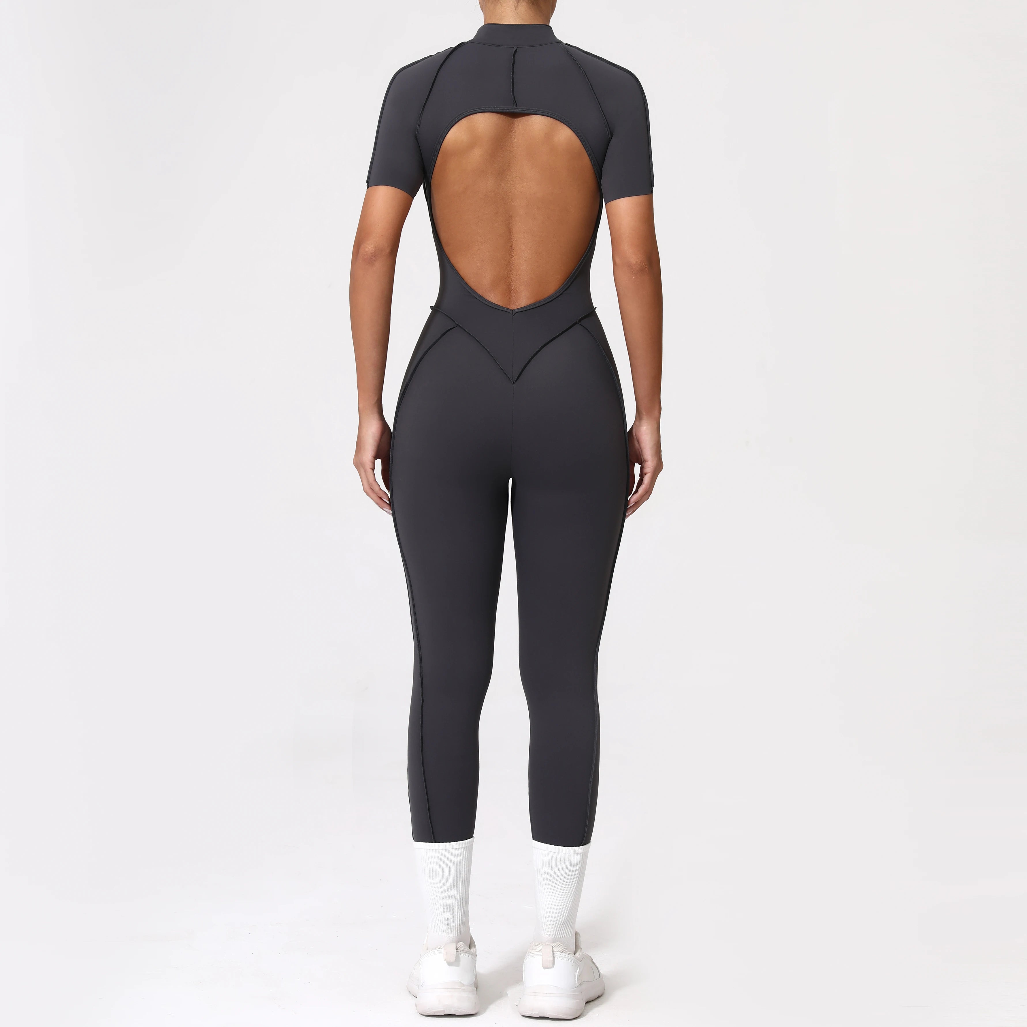 Zipper Back Bodysuit