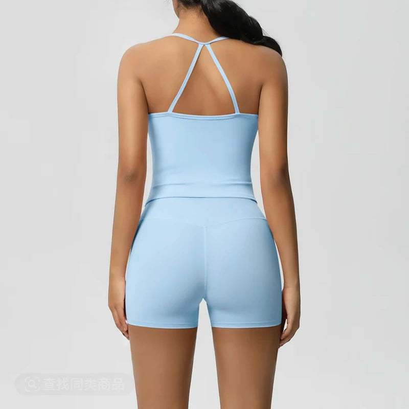 3-Piece Yoga Shorts Set