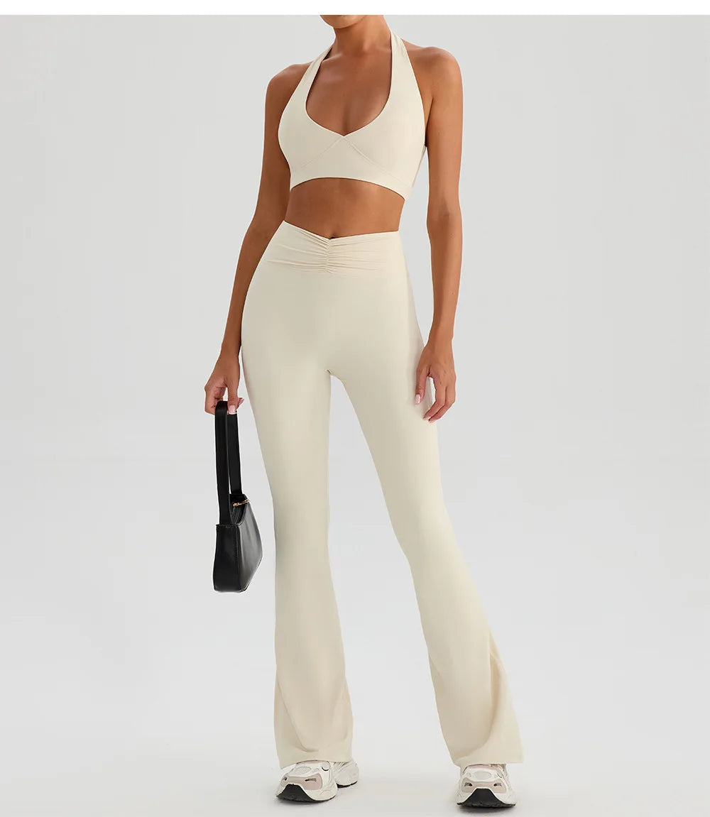 Yoga Bra & Flare Set