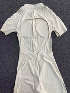 Zipper Back Bodysuit