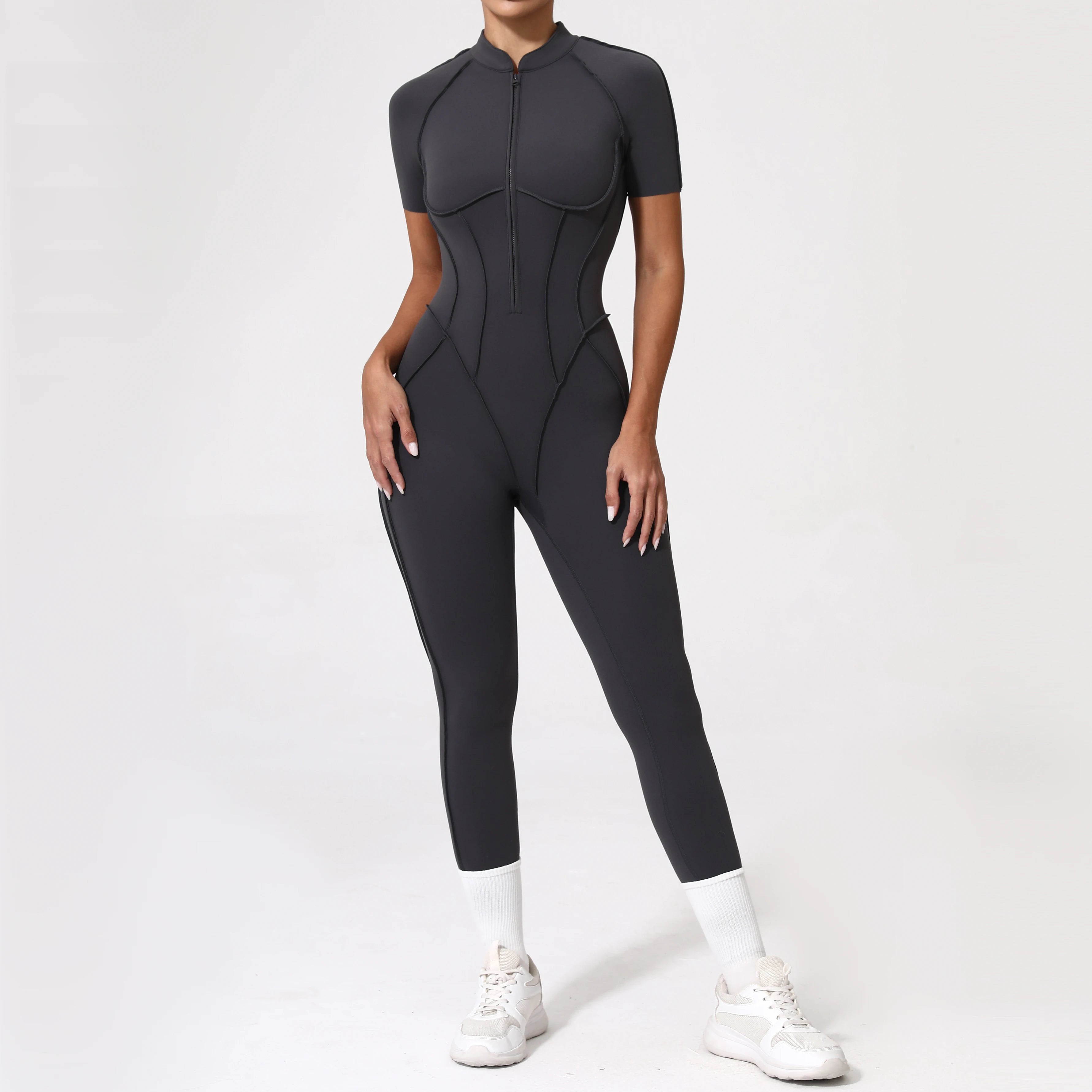 Zipper Back Bodysuit