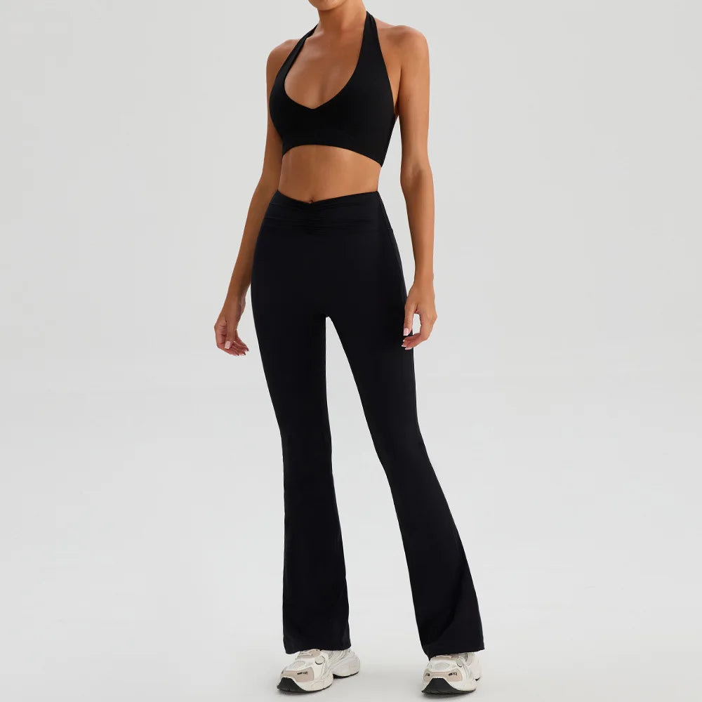 Yoga Bra & Flare Set