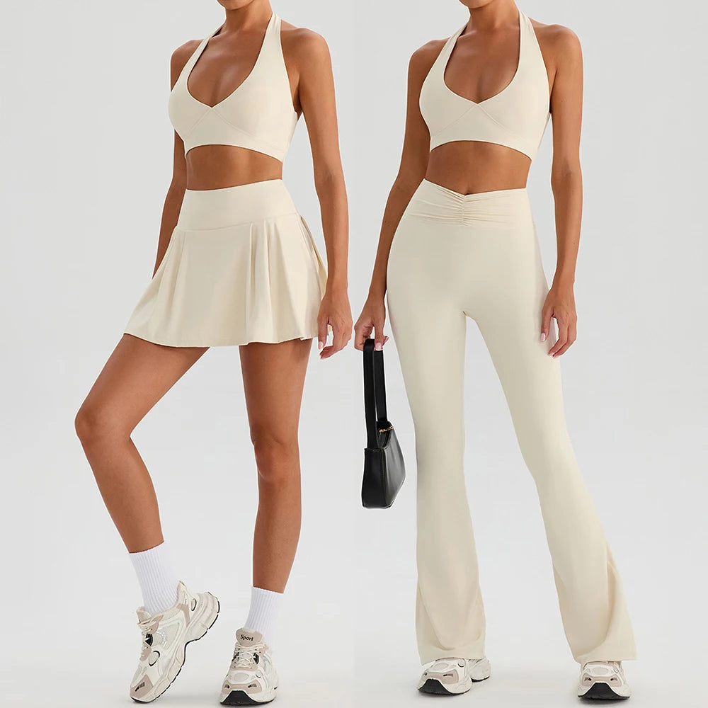 Yoga Bra & Flare Set