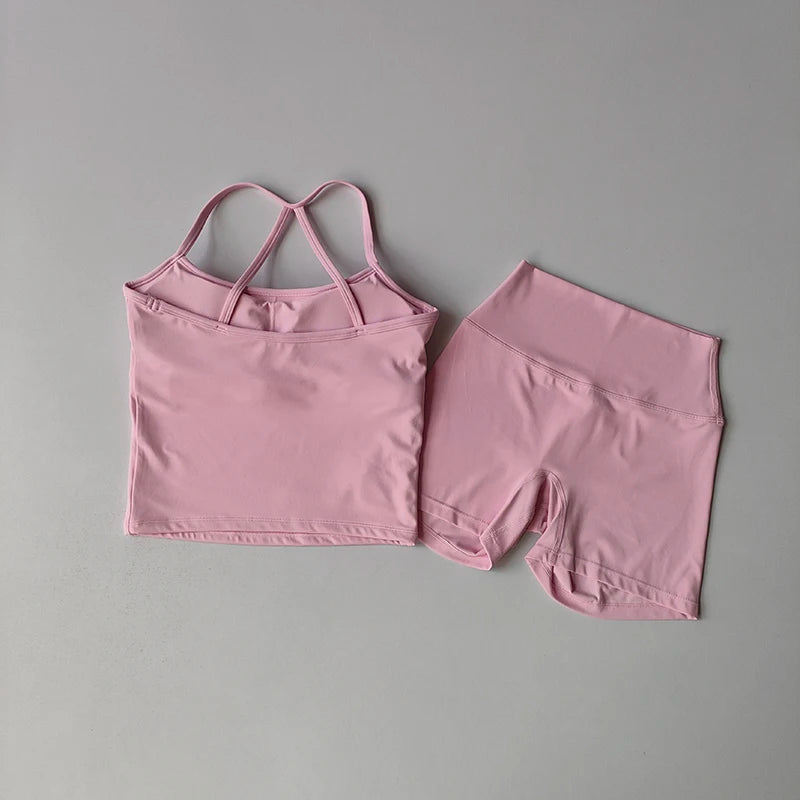 3-Piece Yoga Shorts Set