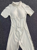 Zipper Back Bodysuit