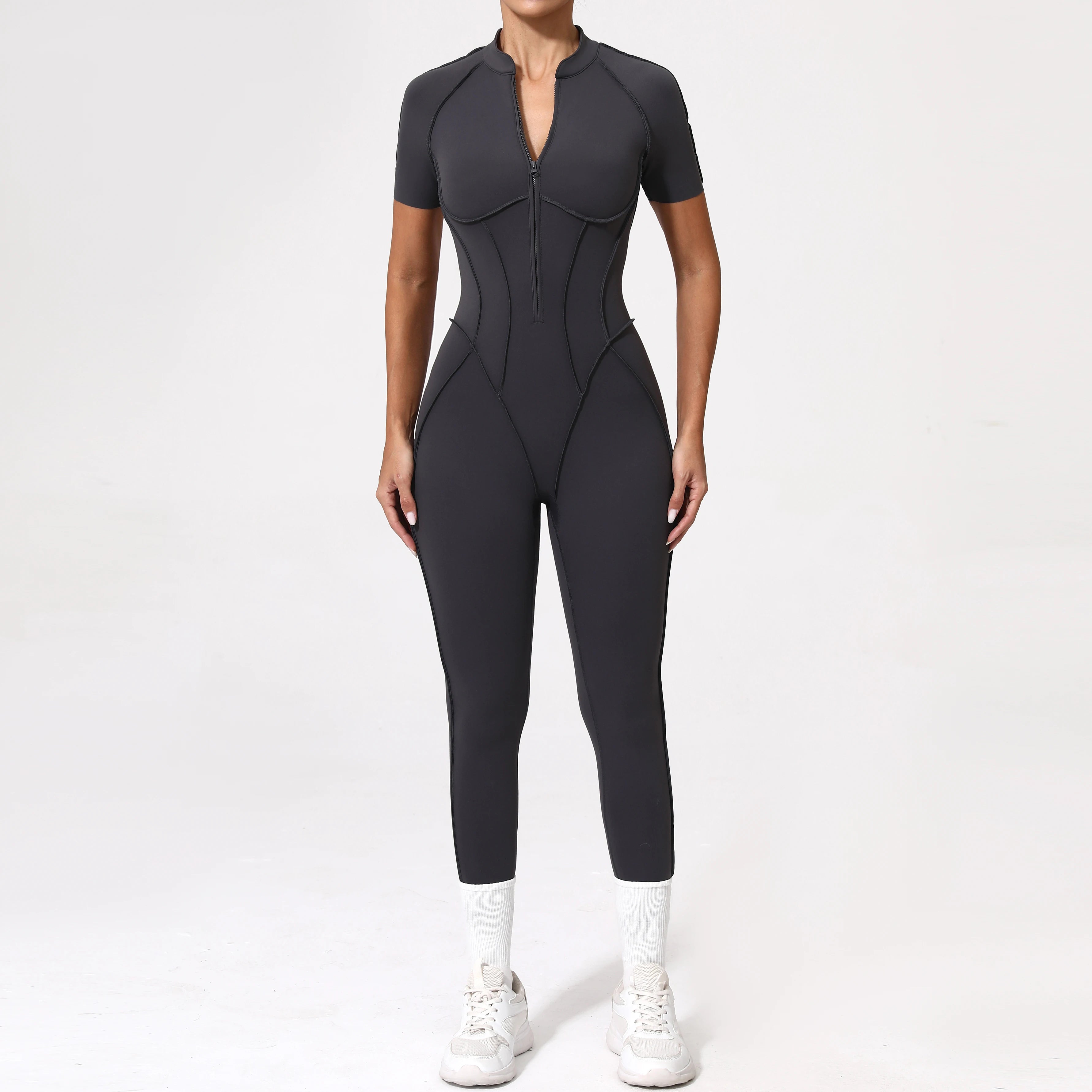 Zipper Back Bodysuit