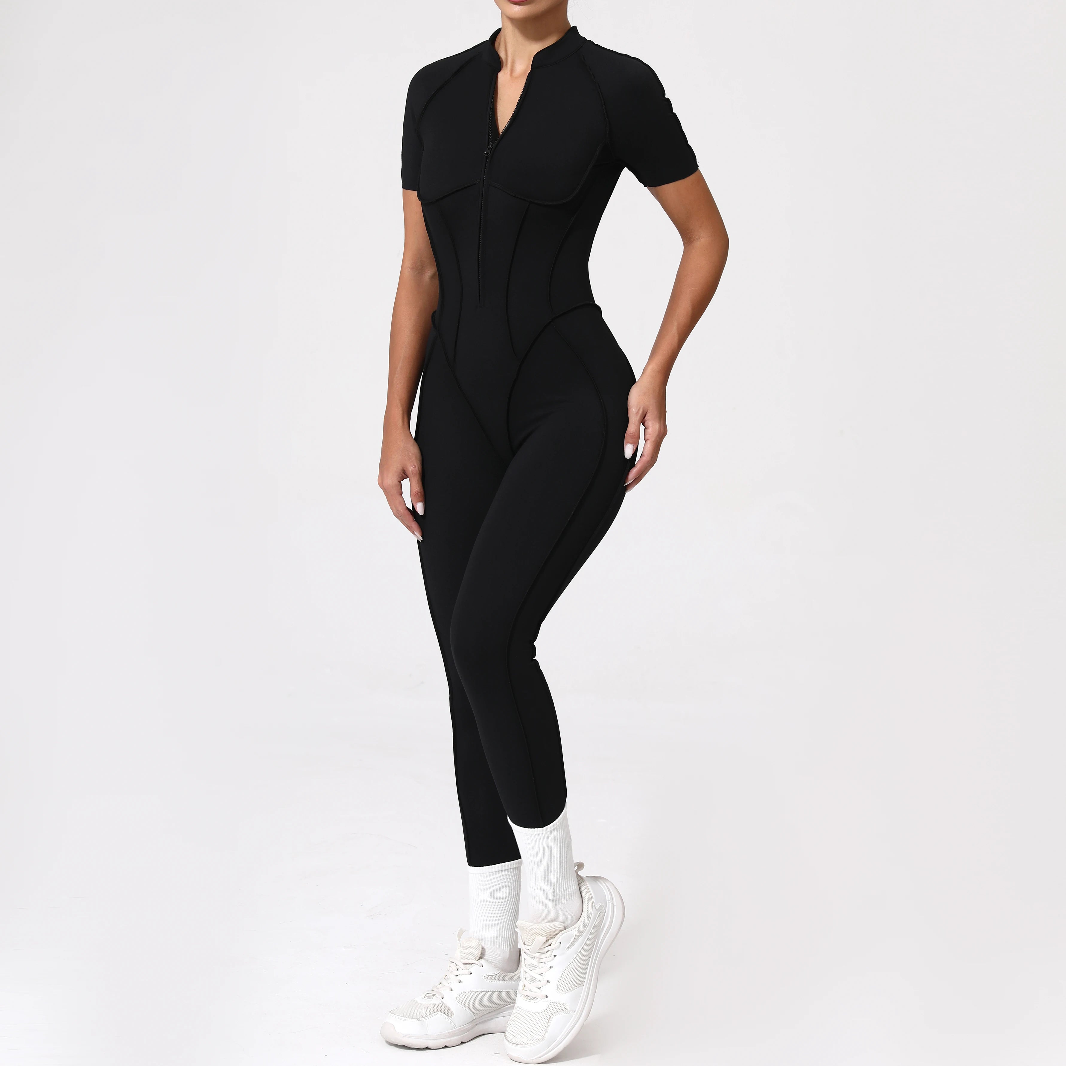 Zipper Back Bodysuit