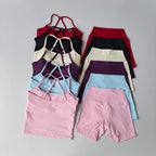 3-Piece Yoga Shorts Set