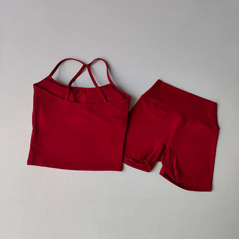 3-Piece Yoga Shorts Set