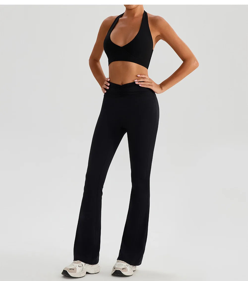 Yoga Bra & Flare Set