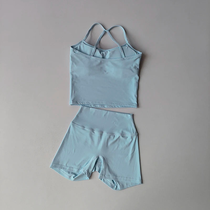 3-Piece Yoga Shorts Set