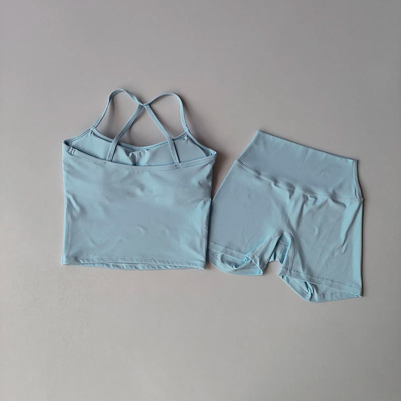 3-Piece Yoga Shorts Set
