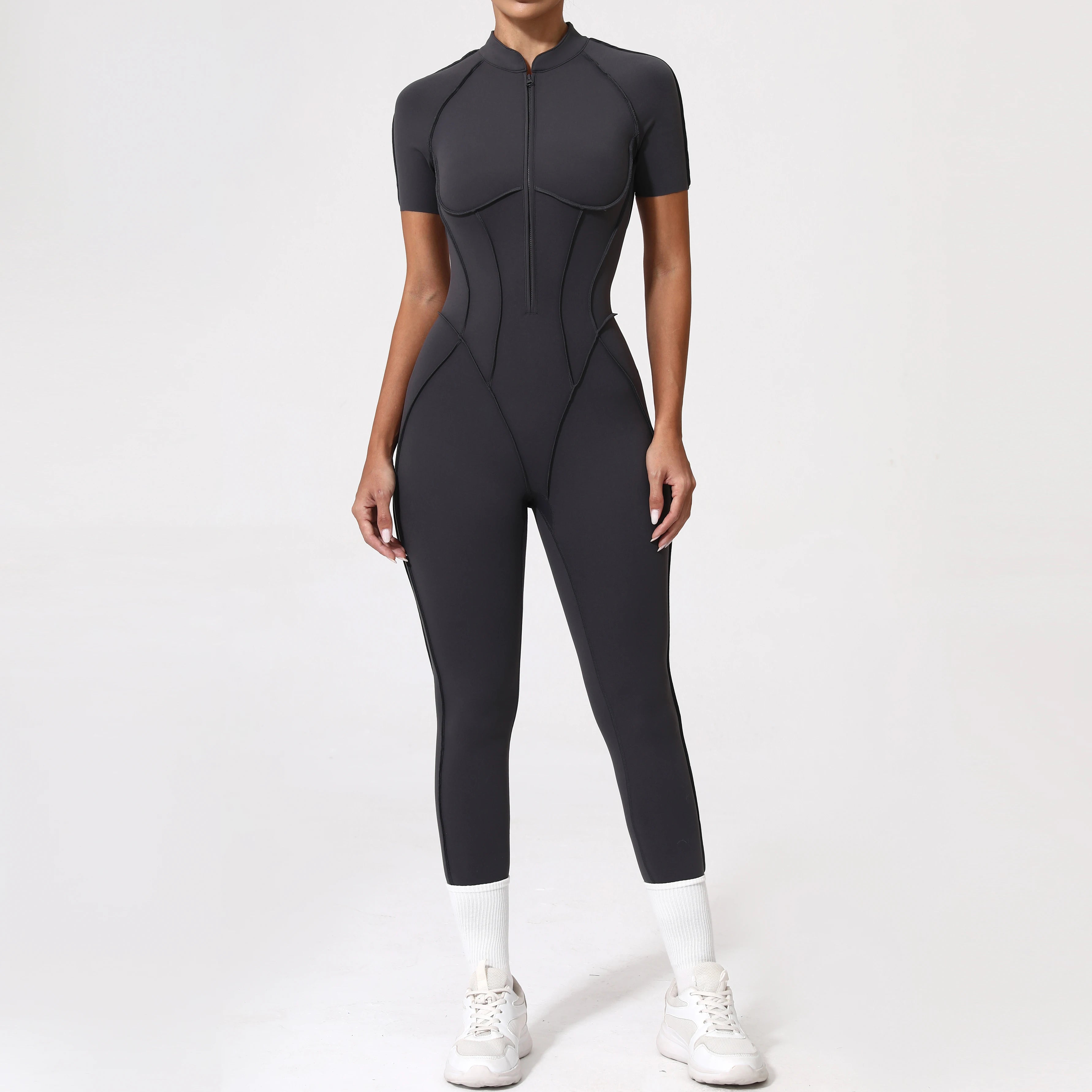 Zipper Back Bodysuit