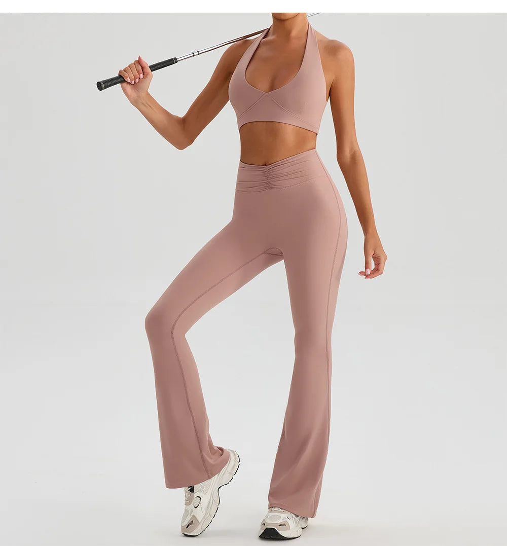 Yoga Bra & Flare Set