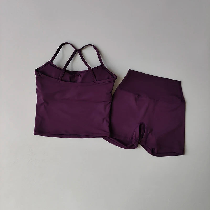 3-Piece Yoga Shorts Set