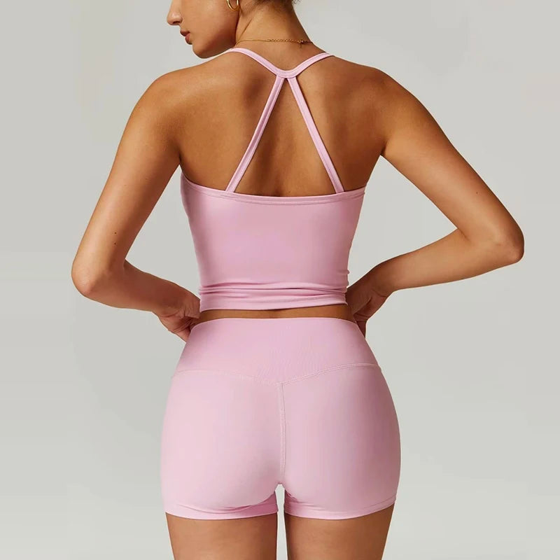 3-Piece Yoga Shorts Set