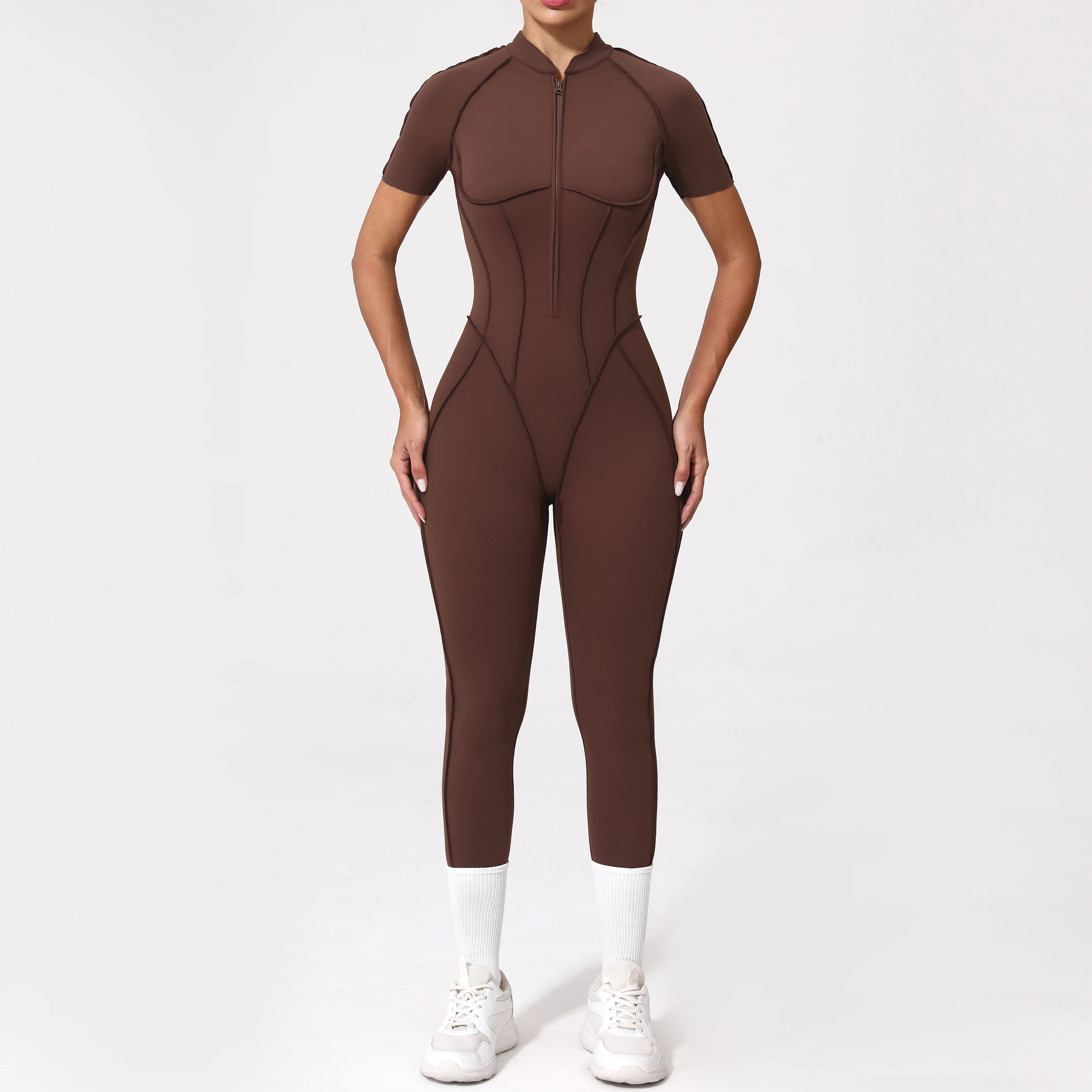 Zipper Back Bodysuit