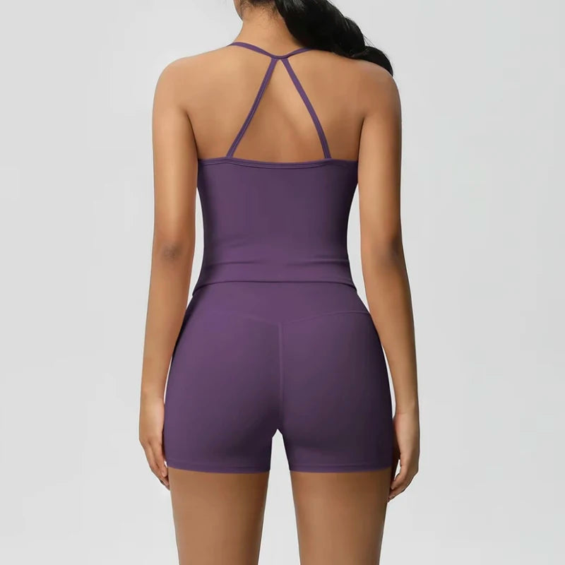 3-Piece Yoga Shorts Set